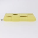 BOTTEGA VENETA MAXI INTRECCIATO Long Wallet Leather Yellow Silver Auth 194128M-6