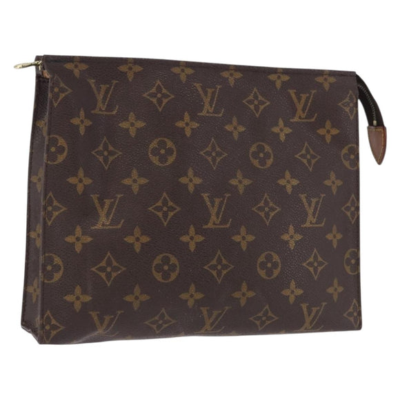 LOUIS VUITTON Monogram Poche Toilette 26 Pouch M47542 LV Auth 194129