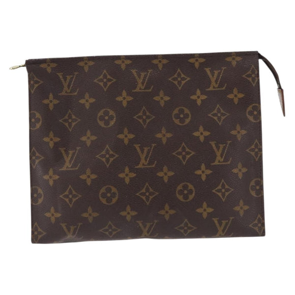 LOUIS VUITTON Monogram Poche Toilette 26 Pouch M47542 LV Auth 194129