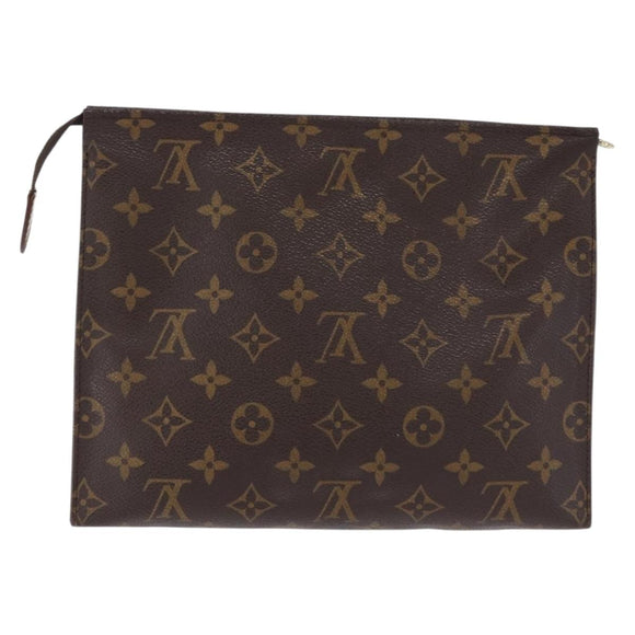 LOUIS VUITTON Monogram Poche Toilette 26 Pouch M47542 LV Auth 194129