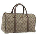 GUCCI GG Supreme Hand Bag PVC Leather Beige Gold Tone 002 123 6842 Auth 194131-1
