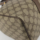 GUCCI GG Supreme Hand Bag PVC Leather Beige Gold Tone 002 123 6842 Auth 194131-13