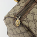 GUCCI GG Supreme Hand Bag PVC Leather Beige Gold Tone 002 123 6842 Auth 194131-15