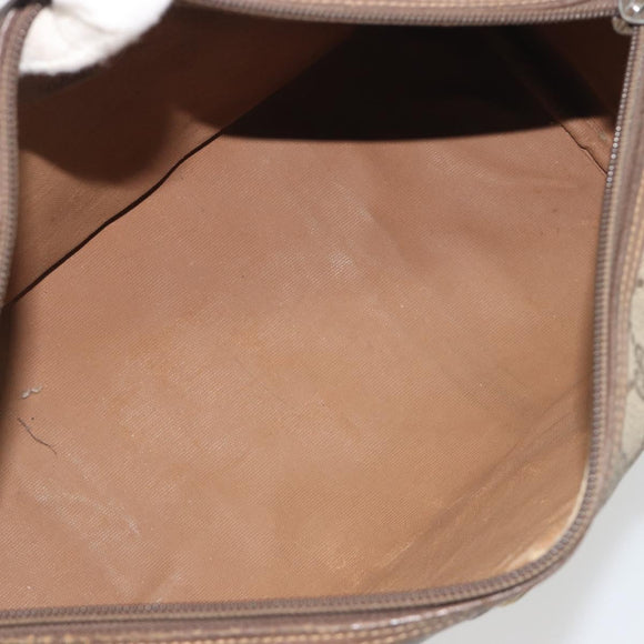GUCCI GG Supreme Hand Bag PVC Leather Beige Gold Tone 002 123 6842 Auth 194131