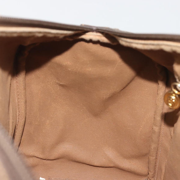 GUCCI GG Supreme Hand Bag PVC Leather Beige Gold Tone 002 123 6842 Auth 194131