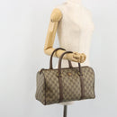 GUCCI GG Supreme Hand Bag PVC Leather Beige Gold Tone 002 123 6842 Auth 194131-23