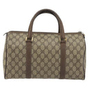 GUCCI GG Supreme Hand Bag PVC Leather Beige Gold Tone 002 123 6842 Auth 194131-3