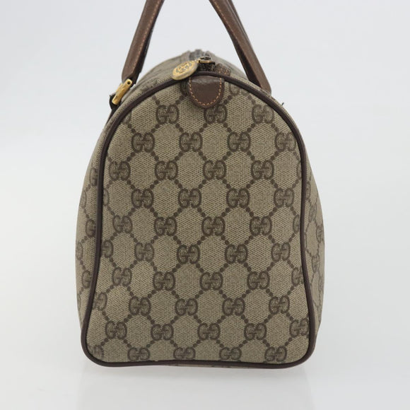 GUCCI GG Supreme Hand Bag PVC Leather Beige Gold Tone 002 123 6842 Auth 194131