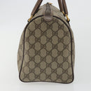 GUCCI GG Supreme Hand Bag PVC Leather Beige Gold Tone 002 123 6842 Auth 194131-5