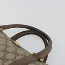 GUCCI GG Supreme Hand Bag PVC Leather Beige Gold Tone 002 123 6842 Auth 194131-8