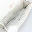 CHANEL Bicolore Bifold Wallet Caviar Skin White Gold Tone CC Auth 194133A-15