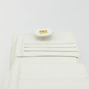 CHANEL Bicolore Bifold Wallet Caviar Skin White Gold Tone CC Auth 194133A-20