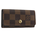 LOUIS VUITTON Damier Ebene Multicles 4 Key Case N62631 LV Auth 194134M-1