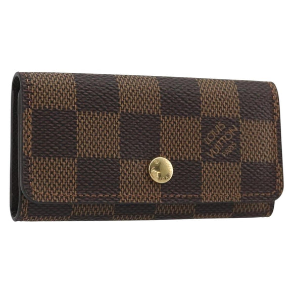 LOUIS VUITTON Damier Ebene Multicles 4 Key Case N62631 LV Auth 194134M