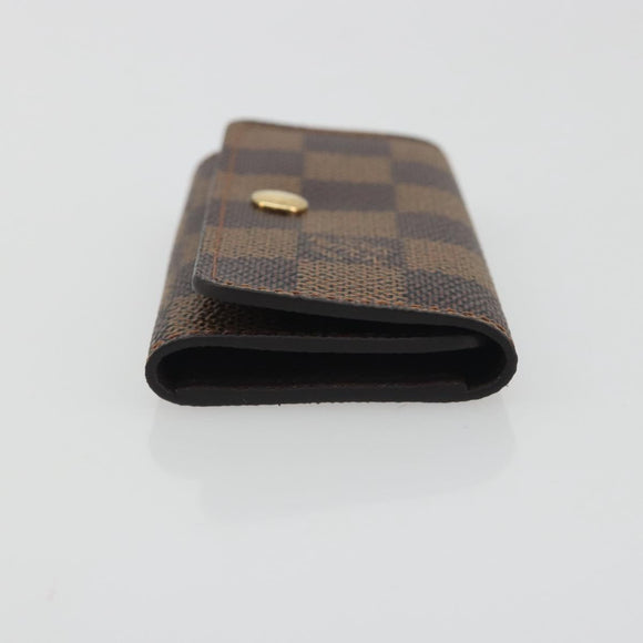 LOUIS VUITTON Damier Ebene Multicles 4 Key Case N62631 LV Auth 194134M
