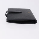 CELINE Medium Strap Wallet Leather Black Gold Auth 194135A-5