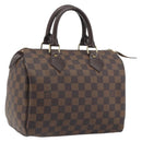 LOUIS VUITTON Damier Ebene Speedy 25 Hand Bag N41532 LV Auth 194137SAV-1