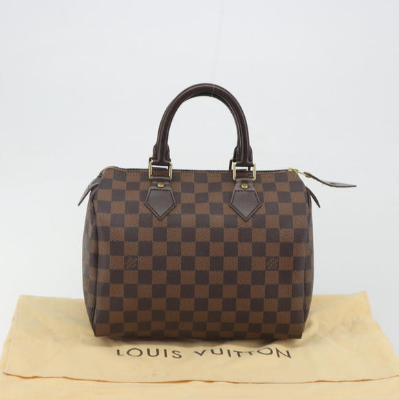LOUIS VUITTON Damier Ebene Speedy 25 Hand Bag N41532 LV Auth 194137SAV