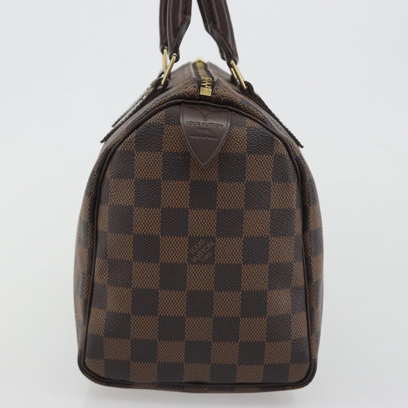 LOUIS VUITTON Damier Ebene Speedy 25 Hand Bag N41532 LV Auth 194137SAV