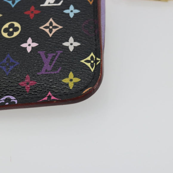 LOUIS VUITTON Multicolor Pochette Cles NM Coin Purse Black M60279 Auth 194139M