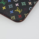 LOUIS VUITTON Multicolor Pochette Cles NM Coin Purse Black M60279 Auth 194139M-16