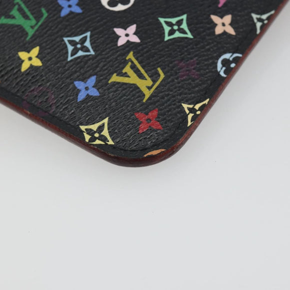 LOUIS VUITTON Multicolor Pochette Cles NM Coin Purse Black M60279 Auth 194139M