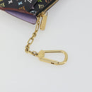 LOUIS VUITTON Multicolor Pochette Cles NM Coin Purse Black M60279 Auth 194139M-9