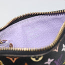 LOUIS VUITTON Multicolor Pochette Cles NM Coin Purse Black M60279 Auth 194139M-17