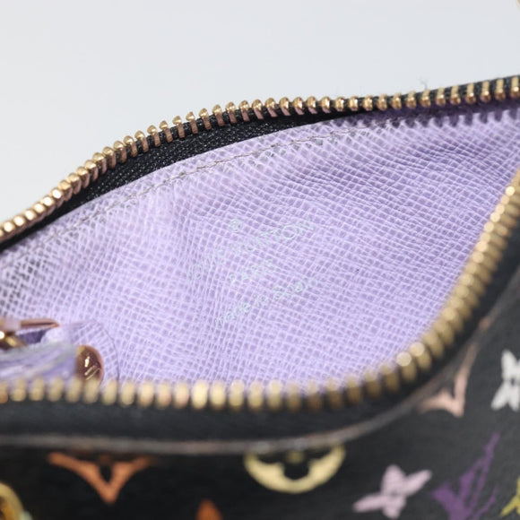 LOUIS VUITTON Multicolor Pochette Cles NM Coin Purse Black M60279 Auth 194139M