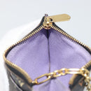 LOUIS VUITTON Multicolor Pochette Cles NM Coin Purse Black M60279 Auth 194139M-18