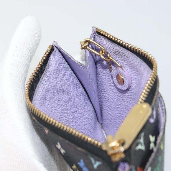 LOUIS VUITTON Multicolor Pochette Cles NM Coin Purse Black M60279 Auth 194139M
