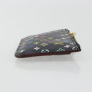 LOUIS VUITTON Multicolor Pochette Cles NM Coin Purse Black M60279 Auth 194139M-3
