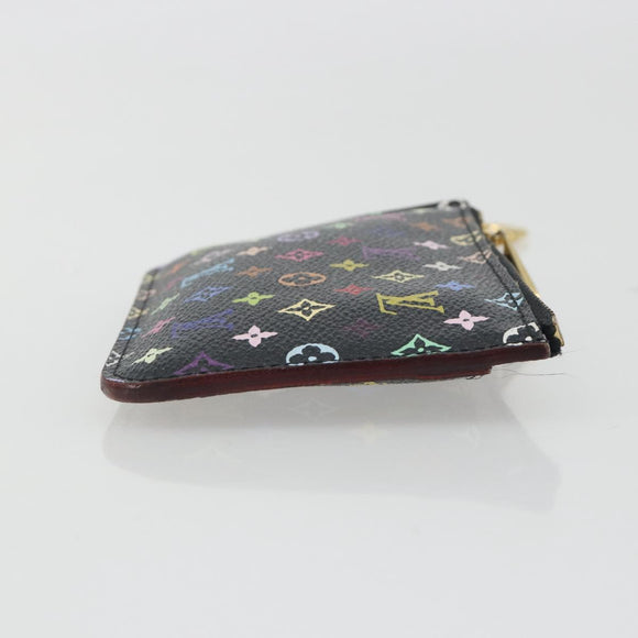 LOUIS VUITTON Multicolor Pochette Cles NM Coin Purse Black M60279 Auth 194139M