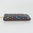 LOUIS VUITTON Multicolor Pochette Cles NM Coin Purse Black M60279 Auth 194139M-6