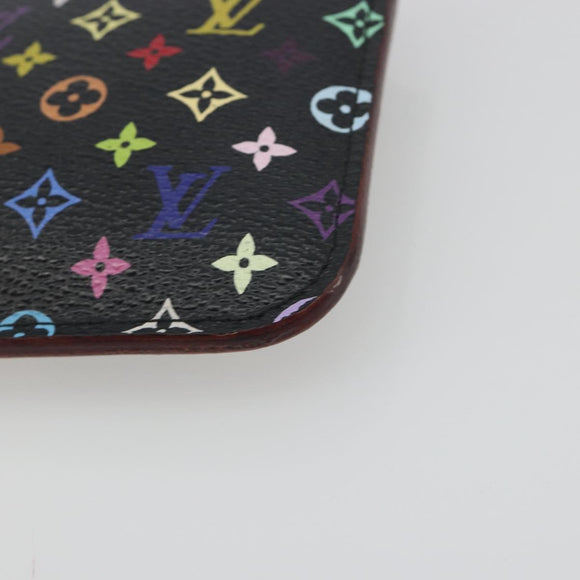 LOUIS VUITTON Multicolor Pochette Cles NM Coin Purse Black M60279 Auth 194139M