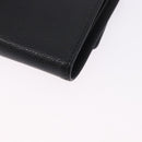 CHANEL COCO Mark Bifold Wallet Caviar Skin Black Silver CC Auth 194143A-11