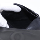 CHANEL COCO Mark Bifold Wallet Caviar Skin Black Silver CC Auth 194143A-17