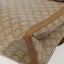 CELINE Macadam Shoulder Bag PVC Leather Beige Gold Tone Auth 194144A-15