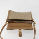 CELINE Macadam Shoulder Bag PVC Leather Beige Gold Tone Auth 194144A-18