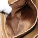 CELINE Macadam Shoulder Bag PVC Leather Beige Gold Tone Auth 194144A-11