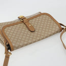CELINE Macadam Shoulder Bag PVC Leather Beige Gold Tone Auth 194144A-6