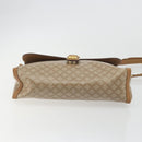 CELINE Macadam Shoulder Bag PVC Leather Beige Gold Tone Auth 194144A-5