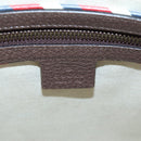 GUCCI GG Supreme Web Sherry Line Courier Bag PVC Beige Gold 474083 Auth 194145V-24