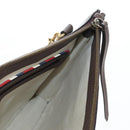GUCCI GG Supreme Web Sherry Line Courier Bag PVC Beige Gold 474083 Auth 194145V-26