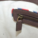 GUCCI GG Supreme Web Sherry Line Courier Bag PVC Beige Gold 474083 Auth 194145V-29