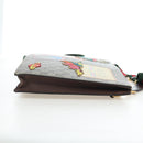 GUCCI GG Supreme Web Sherry Line Courier Bag PVC Beige Gold 474083 Auth 194145V-5