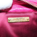Miu Miu Matelasse Shoulder Bag Leather Pink Gold Tone Auth 194148V-18