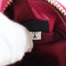Miu Miu Matelasse Shoulder Bag Leather Pink Gold Tone Auth 194148V-22