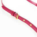 Miu Miu Matelasse Shoulder Bag Leather Pink Gold Tone Auth 194148V-8