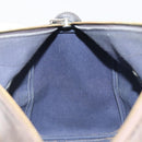 GUCCI GG Supreme Hand Bag PVC Leather Navy Gold Tone Auth 194149-18